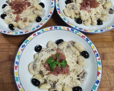 Foto del paso 4 de la receta: Gnocchi 🥔, champiñones 🍄, salsa de trufa y crujiente jamón