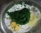 A picture of step 3 of Ground rice Spinach chakli.