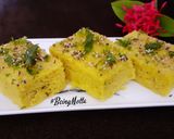 A picture of step 6 of Dudhi Khaman Dhokla.