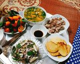 Hình bước làm 5 của món Canh bí đỏ hạt sen khô