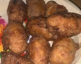 A picture of step 4 of Yam ball and spinach.