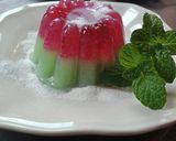 Foto langkah ke 3 dari resep Puding pandan jelly stroberi 🍓🍓.
