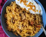 A picture of step 6 of Mushroom Biryani.