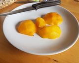 Foto del paso 1 de la receta Desayuno saludable fit de yogur y melocotón. Recetas saludables para diabetes