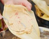 A picture of step 5 of Oaxacan Green Sauce Tamal.