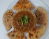 A picture of step 10 of Achaari Sattu Paratha and Masala Moong Combo.