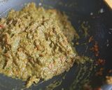 A picture of step 3 of Paneer Pudina.