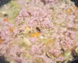 A picture of step 2 of Tagliatelle with mushroom and salame ragù.