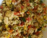 A picture of step 5 of Colourful Paneer Bhurji.
