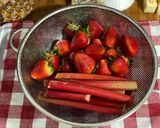 A picture of step 1 of Strawberry Rhubarb Upside Down Cake (And Muffins).
