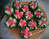 Foto langkah ke 8 dari resep Bolu kukus mekar(semangka).