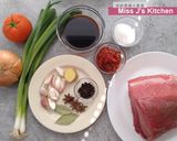 A picture of step 1 of Taiwanese Braised Beef Noodle Soup with Homemade Noodles.