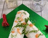 Foto del passaggio 3 della ricetta Rotolo verde con crema di formaggi, salmone e rughetta