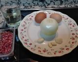 Foto del paso 1 de la receta Revuelto de judías verdes con jamón y gambas