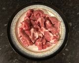 A picture of step 1 of Sweet and sour pork.