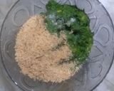 A picture of step 1 of Spinach chana tikki mini burger.