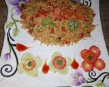 A picture of step 4 of Veg mexican rice.