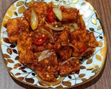 Foto langkah ke 5 dari resep Tempe Goreng Kecap Bawang Bombay.