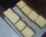 Foto del paso 1 de la receta: Torrijas de bizcocho de limón con piña y mermelada