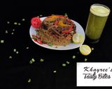 A picture of step 9 of Maqlooba rice.