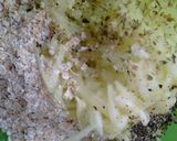 Foto del paso 2 de la receta Tortitas de calabacín, ensalada de Kale, cañamonesa y Agua de Mar