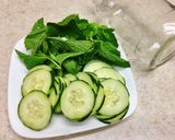 Hình bước làm 1 của món Detox dưa leo bạc hà dưỡng nhan