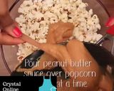 A picture of step 4 of Peanut butter popcorn..