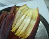 A picture of step 1 of Banana blossom fritters.