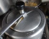 A picture of step 4 of Gatta pulav.