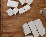 A picture of step 1 of Sesame tofu.
