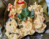 Foto langkah ke 8 dari resep Pepes Tahu Jamur Daun Kemangi.