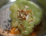 A picture of step 4 of Tavsali/cucumber cake.