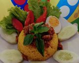 Foto langkah ke 3 dari resep Nasi Kuning Cakalang Suwir.