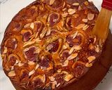 A picture of step 8 of Fig, honey and almond cake.