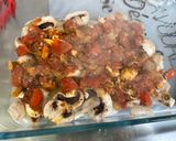 Une image de l'étape 20 de Gratin de fenouil aux champignons, tomates, mozzarella et crème de parmesan.