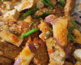 Gambar langkah 3 resipi Tauhu Tempe Terung Berlado.
