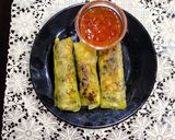 A picture of step 9 of Walnuts Spring and Paneer Rolls.