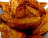 A picture of step 4 of My homemade Deep fried Wedgie chunky Chips inthe Skin. #Sidedish.