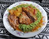 Foto del paso 9 de la receta: Tallarines extra verdes con Tuco de pollo.🤤🍷🍷