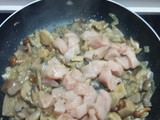 Risotto de setas y pollo