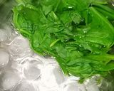 A picture of step 2 of Palak Khichdi.