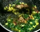 A picture of step 2 of Spinach & potatoes dry curry (sabji).