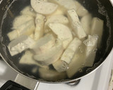 A picture of step 1 of “Cuban” Style Cassava.
