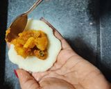 A picture of step 6 of Chatpata rava balls.