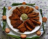 A picture of step 7 of Crispy Yam fritters suranche chaap veg crispy Yam fish fry.