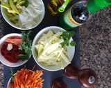 Foto del paso 1 de la receta: Spaghetti, con vegetales al wock