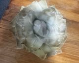 Foto del paso 4 de la receta: Flores de alcachofa con crujiente de jamón