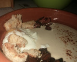 Foto del paso 5 de la receta: Poche con crema de patata, portobellos y bacon