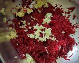 A picture of step 1 of Beetroot chilla.