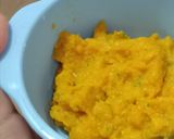 Foto langkah ke 5 dari resep MPASI 6m Bubur Kabocha Ayam Sayur.